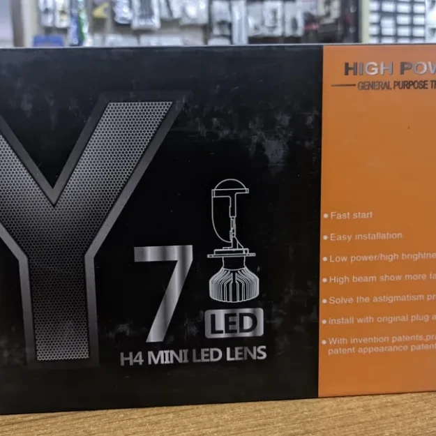 H4 LED Mini Projector Headlight Y7 2PCS Price in Bangladesh | Car LED Auto Lamp Super Bright BD