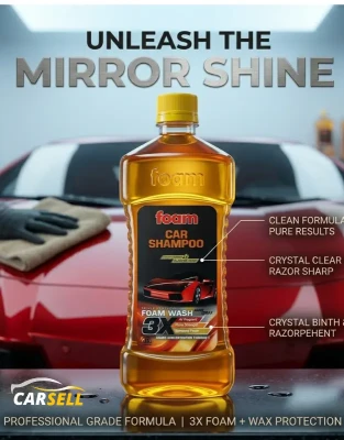 Foam Car Shampoo 500ml Price in Bangladesh | Triple Action Wash & Wax (3X Power)