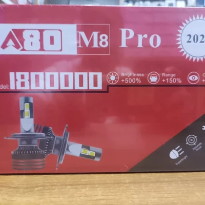 M8 Pro LED Headlight H4 3Pin 60000LM Price in Bangladesh | Super Bright Car Headlight Bulb BD