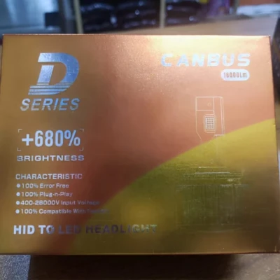 LED D2R/D2S D4R/D4S Headlight 55W 6000K Price in Bangladesh | S1 White Car LED Bulb Set BD